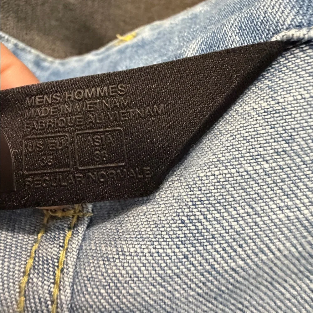 The North Face Urban Exploration Tech Denim pants in light blue wash men size 36